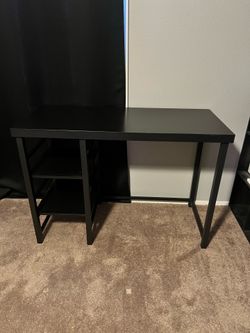 Adjustable Shelves Black Desk