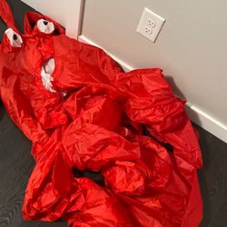 Lobster Blow Up Costume Working