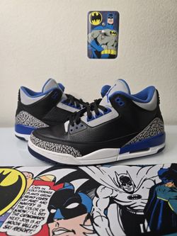 Sports Blue Jordan 3s, Size 10.5