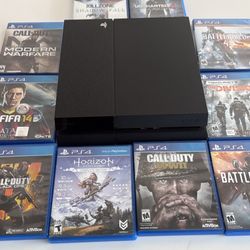 Used Playstation 4 With 10 Games
