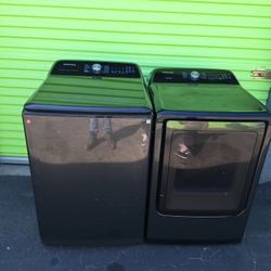 Samsung Top Load Washer & Gas Dryer Set