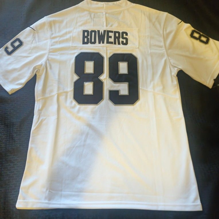 Raiders Bowers White Stitched Jerseys