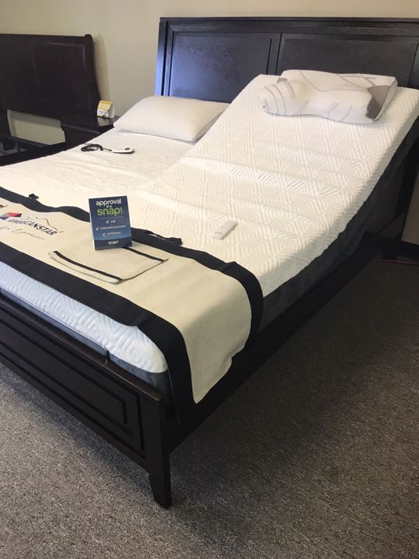 Split king adjustable bed 12 inch gel memory foam mattress for Sale in