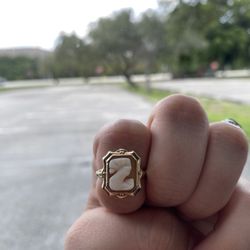 Vintage Camo Ring 14 Karat Gold 