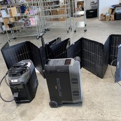 EcoFlow 3600W Power Station + EcoFlow 1800W Generator + 3-220W Solar Panel (total 660W Solar Panel)