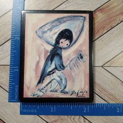 Ted DeGrazia 3" Refrigerator Magnet Southwest Native American Art Print Vintage