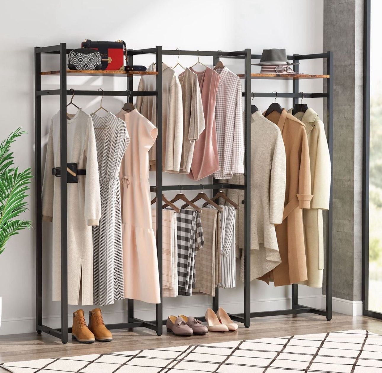 Tribesigns Freestanding Closet Organizer, Large Garment Clothes Rack Brand New still in the box B678