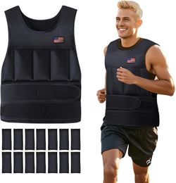 Wolliwa Adjustable Weighted Vest 2–20 lbs – 14 Removable Sandbags