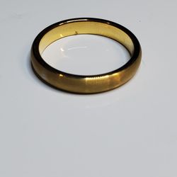 Men's Tungsten Carbide Ring Gold Toned Size 12 Estate/Vintage 