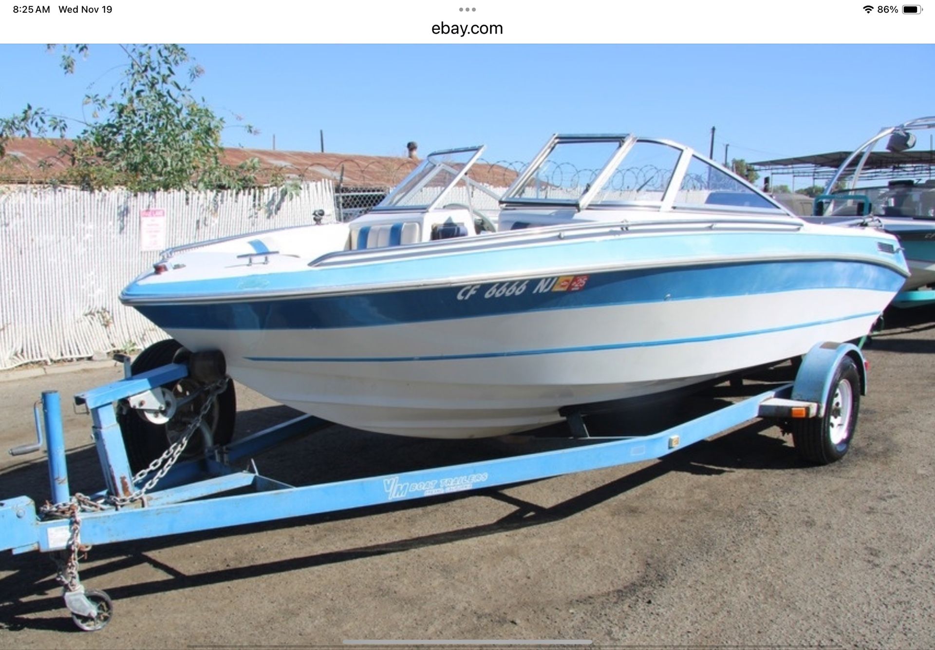 1994 Reinell Boat With Trailer 19ft. $ 1,900