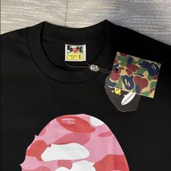 BAPE black pink camo tee