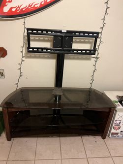 Glass Entertainment Center With TV Stand