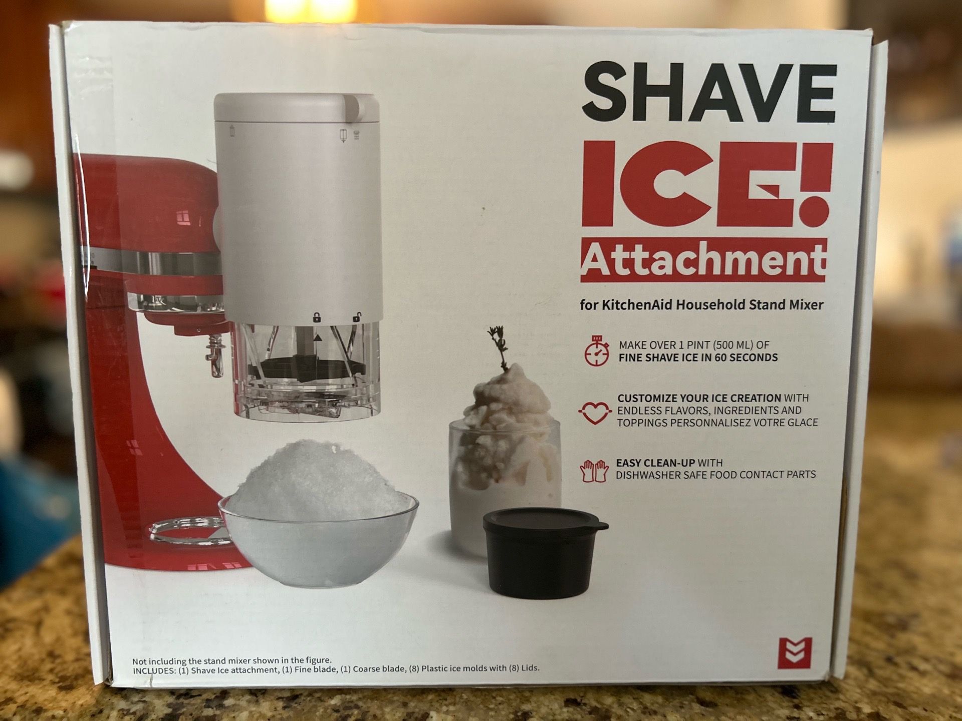 KitchenAid Shave Ice Attachment (KSMSIA) for Stand Mixer - New