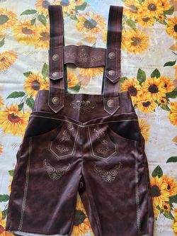 Hyde & Eek Kids' Lederhosen Costume (German Oktoberfest), Size XS (2T/3T)