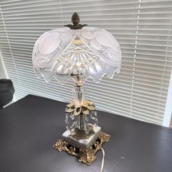 Crystal Lamp/ Marble brass / Dew Drop Crystals/ Angels 