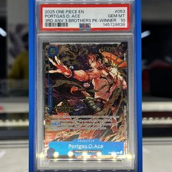 3rd Year Anniversary Winner Ace PSA 10 One Piece 