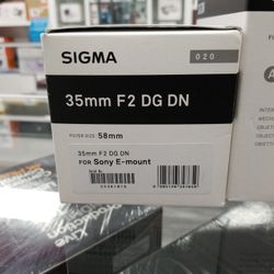 Sigma 35mm F2 DG DN For Sony ☆ 4 Year Sigma Warranty ☆