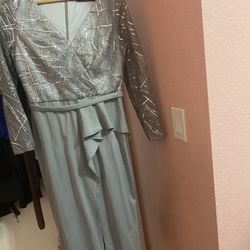 Sequin Silver Dress Size12 Xl