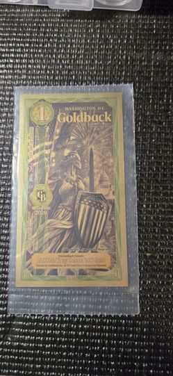 Washington D.C. Goldback 1 Gold Note Limited Edition