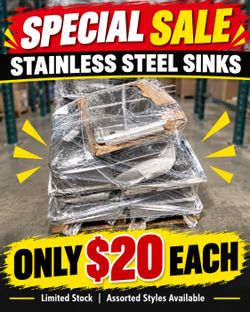 Stainless Steel Kitchen Sinks – Only $20 Each!