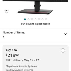 Lenovo ThinkVision T24i-20 23.8" -$150 OBO 2 Available Make Offer For Both