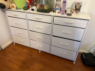 (2) White 12 drawer dresser