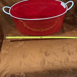 Big Red Galvanized Metal Beverage Tub 