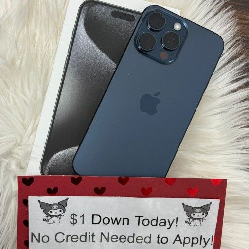 Apple iPhone 15 Pro Max Unlocked For All carriers - Payments Available - Pay $5 Down To take It home
