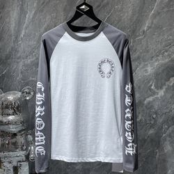 Chrome Hearts Men's Long Sleeve Graphic T-Shirt White Gray S RN#95618