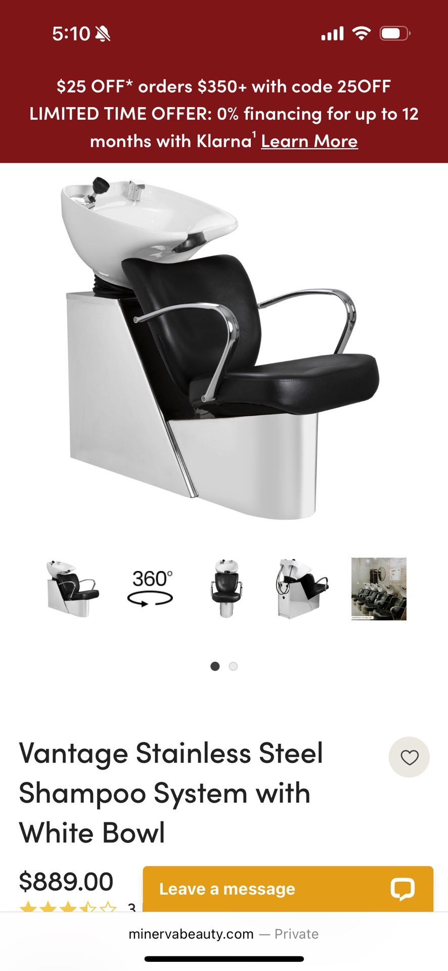 Shampoo System With White Bowl 