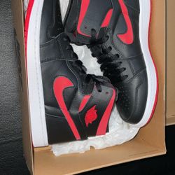 NEW Air Jordan 1 Mid Black/Red Size 8.5 – DS – OBO