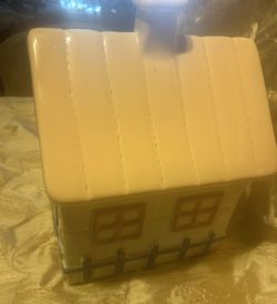 Gingerbread Cookie Jar Heavy Ceramic  9 Inches Tall 8 Inches Wide No Chips Or Nicks 