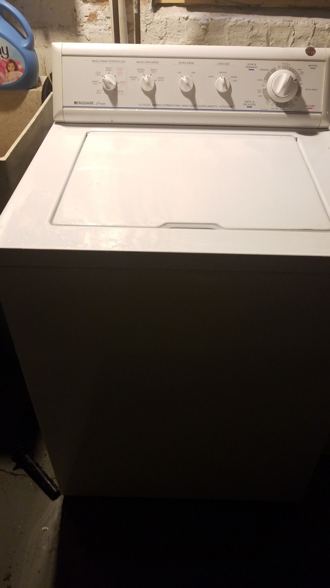 Frigidaire crown series 12 cycles