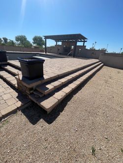 4 Large Blue Outdoor Planters — $400 for All 4