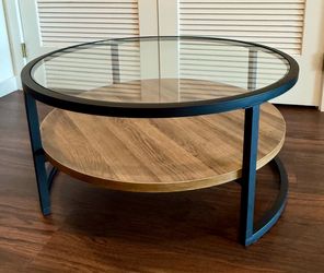 Glass top coffee table