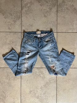 Z. Cavaricci Y2K Distressed Patchwork Jeans Size 3