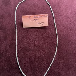 18” Sterling Silver Twisted Rock Necklace 