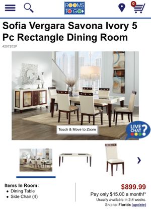 Juego Comedor Nuevo Sofia Vergara For Sale In Miami Fl