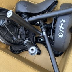 NEW LEATHER SEATS FOR BEACH CRUISERS & ELECTRIC BIKES complete W/clamps  and Seat Post 5 for $50 or $15 Each post are 27.2 