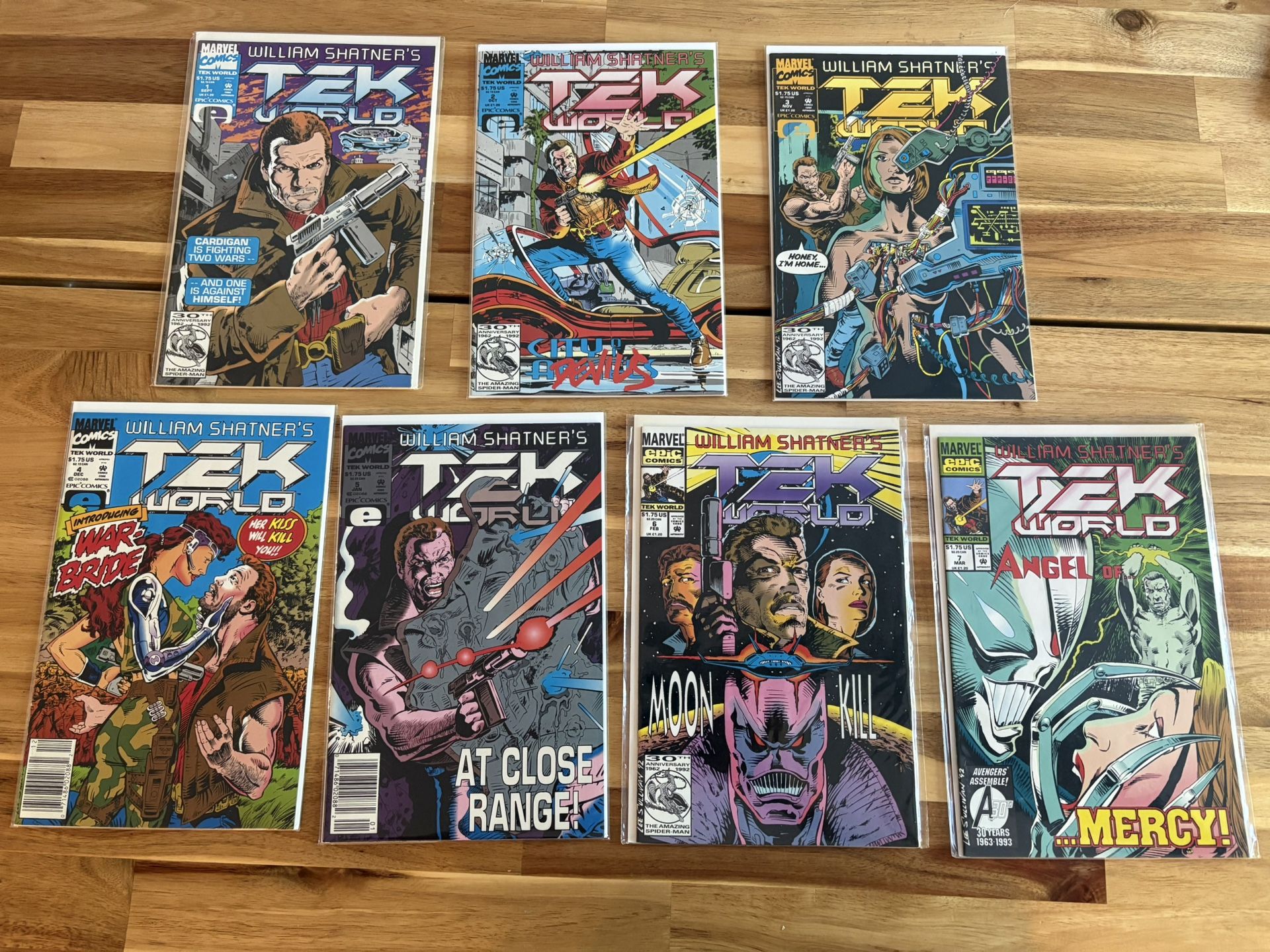 William Shatner’s TEK World 1-7 Marvel Comics