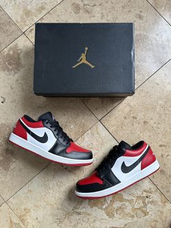 Jordan 1 Low “Bred Toe” Size 10.5 MEN