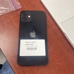 iPhone 12 64GB battery 100% for at&t only