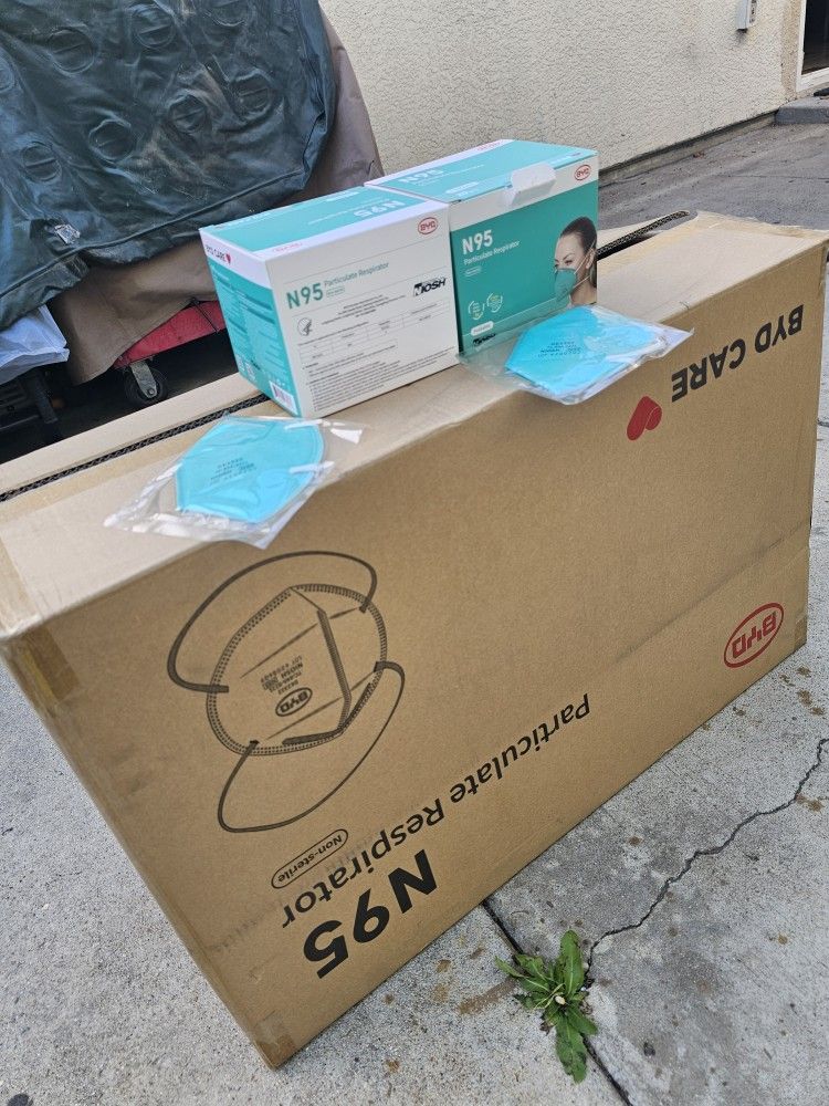 BYD CARE NON MEDICAL DISPOSABLE N95 SEALED BRAND NEW BOX 20 PCS ADULT SIZE,FOR ANY QUESTION TEXT ME PLEASE SE HABLA ESPAÑOL