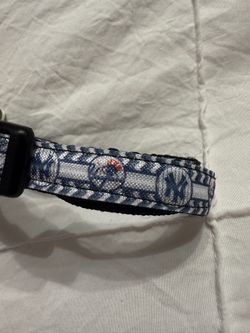Stylish Blue White Dog Collar Yankees baseball  New York City nyc Bronx medium