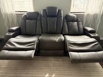 Ashley Faux Leather Sofa