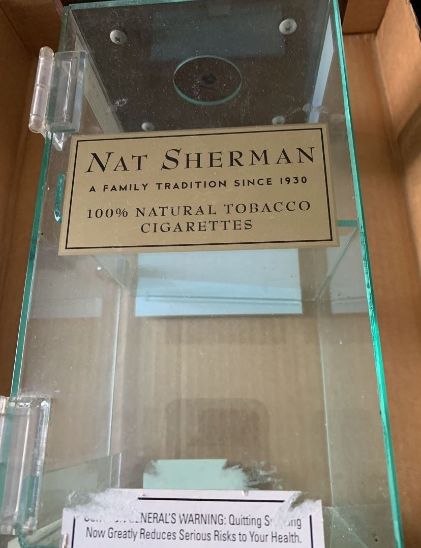 nat sherman acrylic counter display case