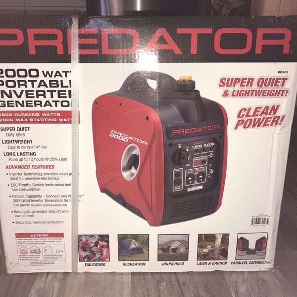 Predator 2000W Portable Inverter Generator for Sale in Mesa, AZ - OfferUp