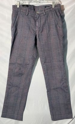 Mason's Torino Style Gray Check Pants, Size 46/ 31 US
