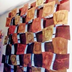 Beautiful 3D Metal And Glass Wall Decorwtion