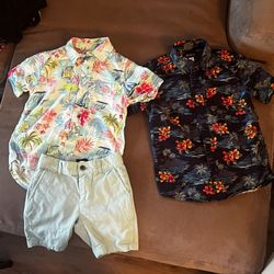 Boys Button Downs And Short Set